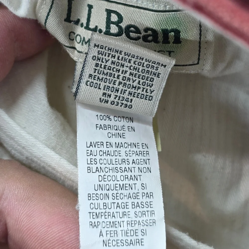 LL Bean Comfort‎ Waist Corduroy Pants Men 38 Red/Orange Pleated Casual